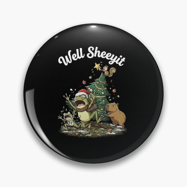 Item preview, Well Sheeyit Funny Frog Christmas Tree Holiday Scene designed and sold by MiALopezArt.