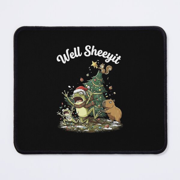 Item preview, Well Sheeyit Funny Frog Christmas Tree Holiday Scene designed and sold by MiALopezArt.