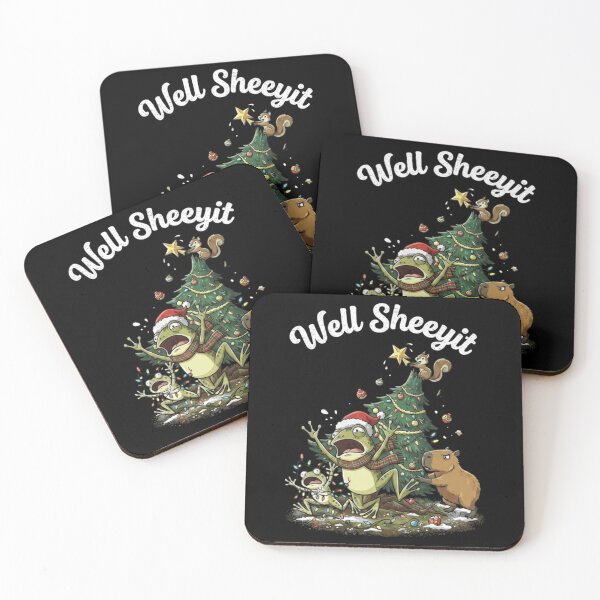 Item preview, Well Sheeyit Funny Frog Christmas Tree Holiday Scene designed and sold by MiALopezArt.