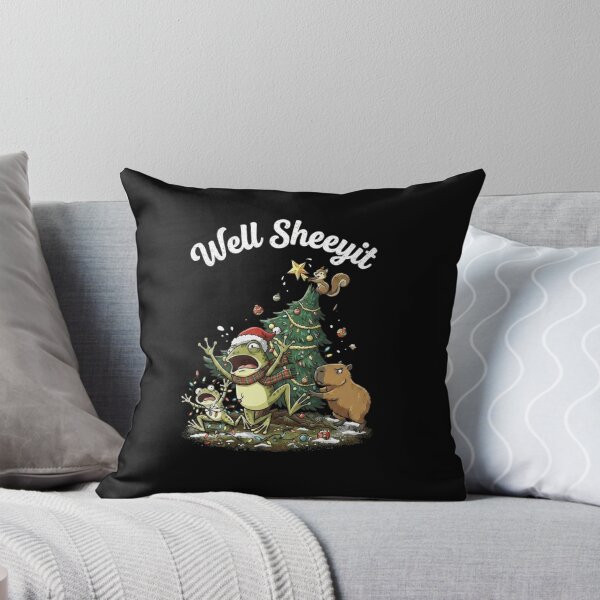 Item preview, Well Sheeyit Funny Frog Christmas Tree Holiday Scene designed and sold by MiALopezArt.