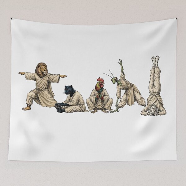 Item preview, Animal Yoga T-Shirt – Five Zen Animals T-Shirt designed and sold by Animal Cosmic Society.