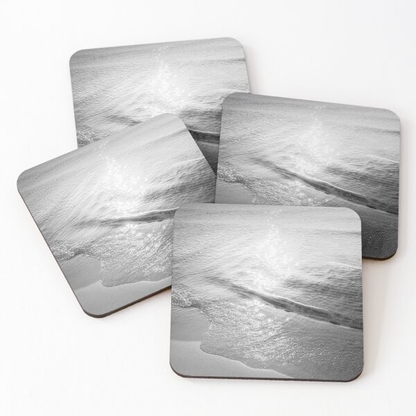 Item preview, Lake Michigan beach waves black and white designed and sold by TerraMediaLLC.