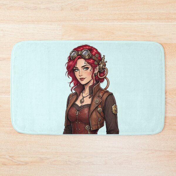 Item preview, Steampunk Girl – Redhead Inventor with Goggles designed and sold by SweetLilith.