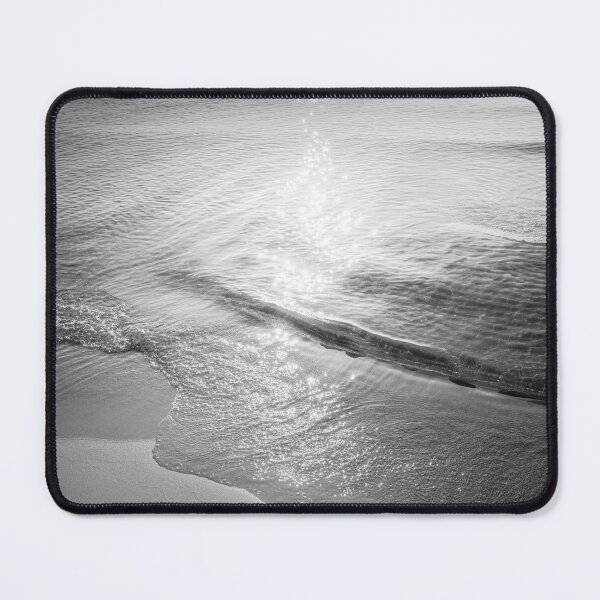 Item preview, Lake Michigan beach waves black and white designed and sold by TerraMediaLLC.