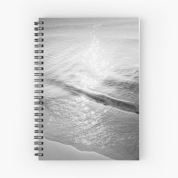 Item preview, Lake Michigan beach waves black and white designed and sold by TerraMediaLLC.