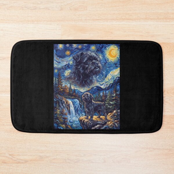 Item preview, Affenpinscher Howling Moon Starry Night Van Gogh Art Animal Lover designed and sold by dian-rody-crest.