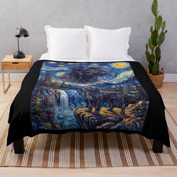 Item preview, Affenpinscher Howling Moon Starry Night Van Gogh Art Animal Lover designed and sold by dian-rody-crest.