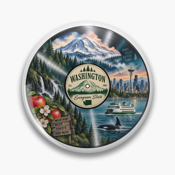Item preview, Washington Vinyl Record designed and sold by Whimspired By Paxx.