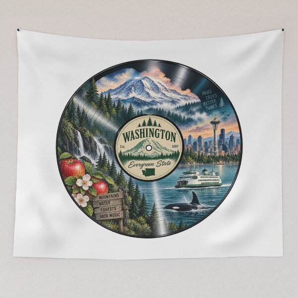Item preview, Washington Vinyl Record designed and sold by Whimspired By Paxx.
