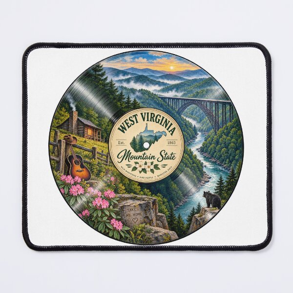 Item preview, West Virginia Vinyl Record designed and sold by Whimspired By Paxx.