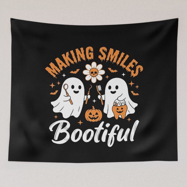 Item preview, Making Smiles Bootiful Dental Ghost Skull Flower designed and sold by MizoX7.