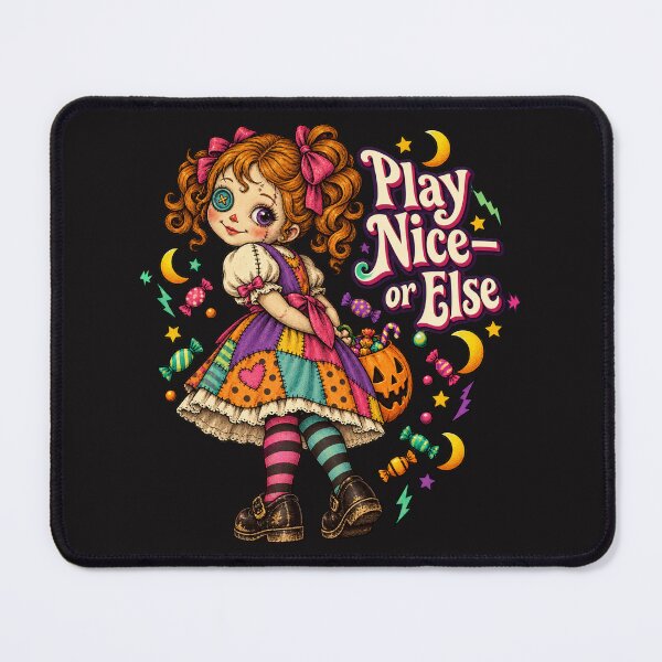 Item preview, Play Nice—or Else Halloween designed and sold by JollyNib.