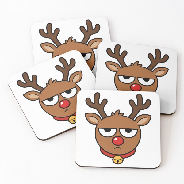 Item preview, Grumpy Rudolph Reindeer – Funny Unimpressed Christmas Character designed and sold by Bitchy Little Things.