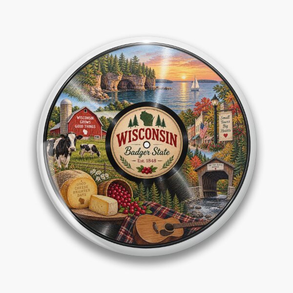 Item preview, Wisconsin Vinyl Record designed and sold by Whimspired By Paxx.