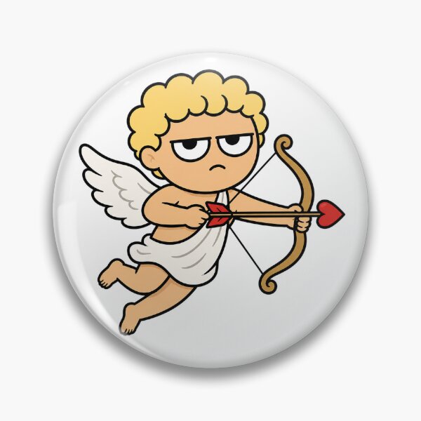 Artikelvorschau, Grumpy Cupid – Funny Unimpressed Valentine Character entworfen und verkauft von Bitchy Little Things.