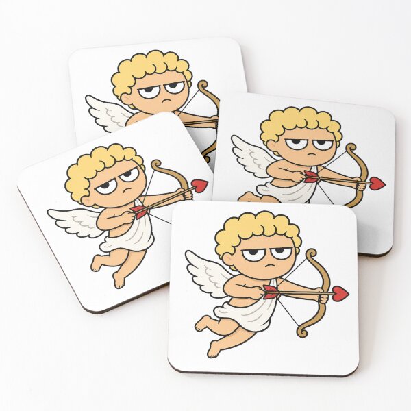 Item preview, Grumpy Cupid – Funny Unimpressed Valentine Character designed and sold by Bitchy Little Things.