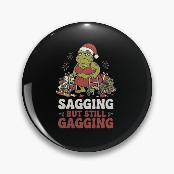 Item preview, Sagging but Still Gagging Funny Aging Frog Christmas designed and sold by MiALopezArt.