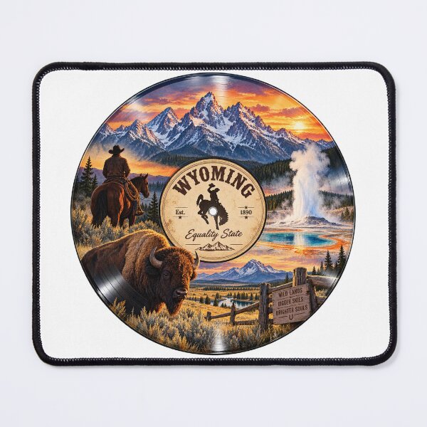 Item preview, Wyoming Vinyl Record designed and sold by Whimspired By Paxx.