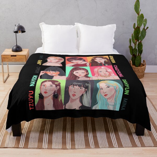 Item preview, K-Pop Girl Group Nine Portraits Illustrated Art designed and sold by SauMcClure.