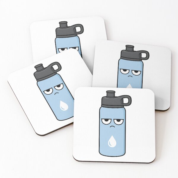 Item preview, Grumpy Water Bottle – Funny Unimpressed Hydration Character designed and sold by Bitchy Little Things.