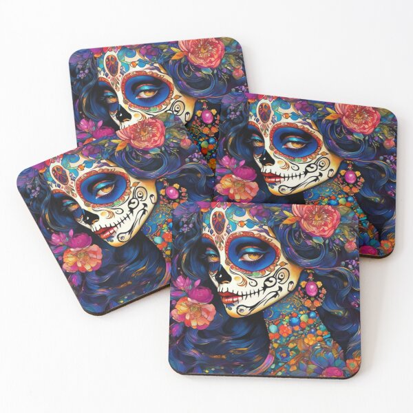 Item preview, Colorful Sugar Skull Lady designed and sold by TheDarkWardrobe.