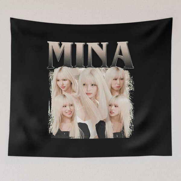 Item preview, MINA Retro Vintage Kpop Idol Graphic Tee designed and sold by TannerH1937209.