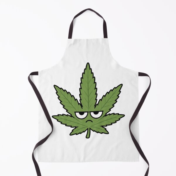 Item preview, Grumpy Cannabis Leaf – Funny Unimpressed Weed Character designed and sold by Bitchy Little Things.