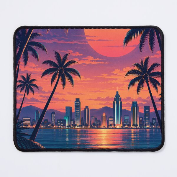 Item preview, Neon Palm Sunset Tropical Skyline designed and sold by TrendPulseCo.