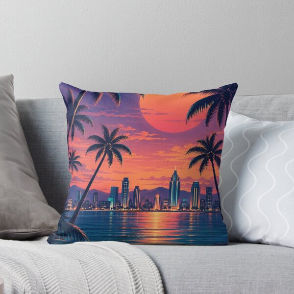 Item preview, Neon Palm Sunset Tropical Skyline designed and sold by TrendPulseCo.