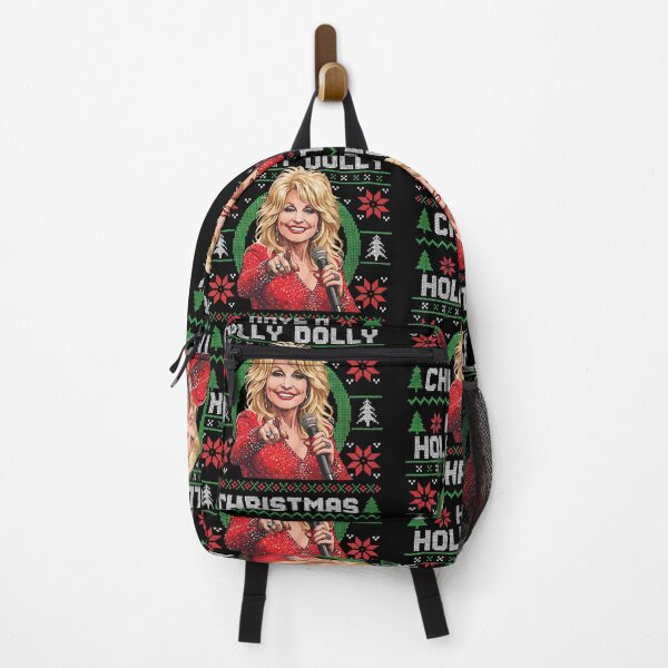 Item preview, Have A Holly Dolly Christmas Holiday Music Fan Design designed and sold by Glow-Paw-Studio.
