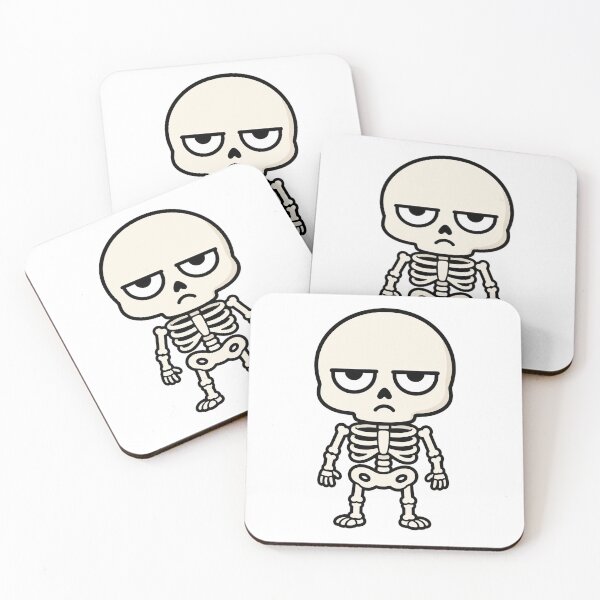 Item preview, Grumpy Skeleton – Funny Unimpressed Halloween Character designed and sold by Bitchy Little Things.