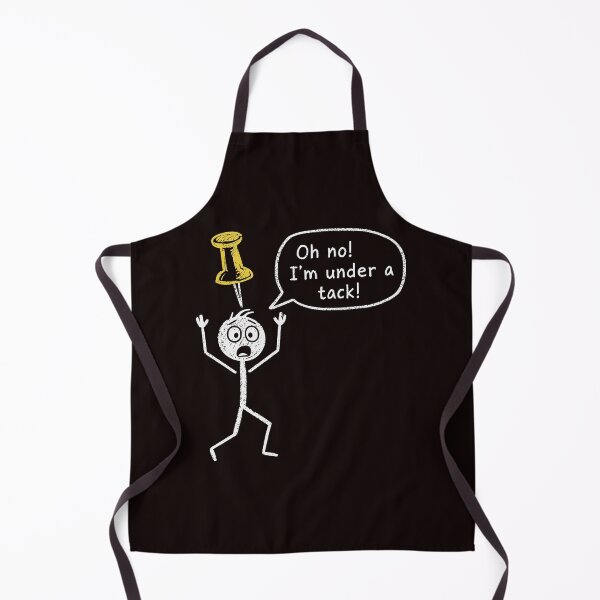 Item preview, Funny Wordplay Under a Tack Pun Office Humor Stickman designed and sold by ImeldaSparks.