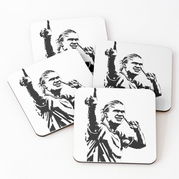 Item preview, Erling-Haaland The Terminator Manchester Goal Celebration Stencil designed and sold by dartoffofo⭐⭐⭐⭐⭐.