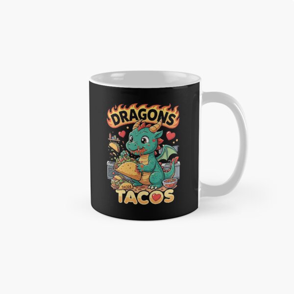 Item preview, Dragons Tacos Cute Funny Fantasy Food Lover Design designed and sold by Ostericaimusa.
