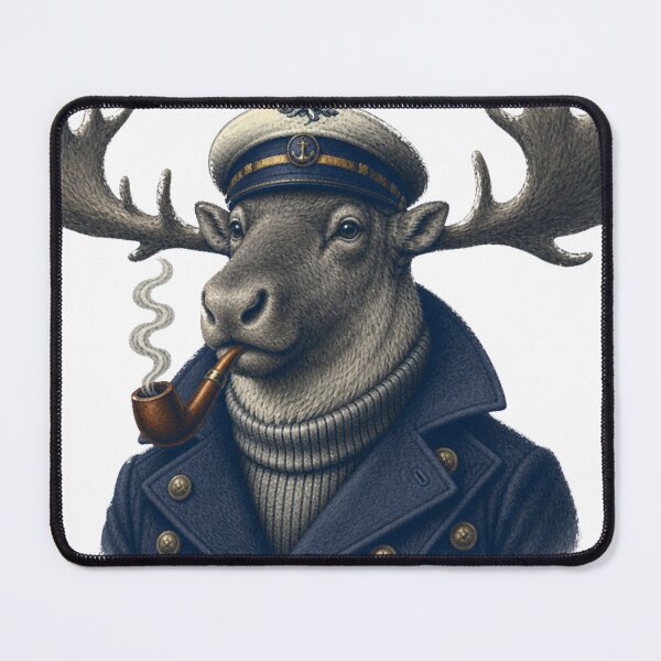 Item preview, capt caribou w pipe + peacoat designed and sold by PhiloDoh.