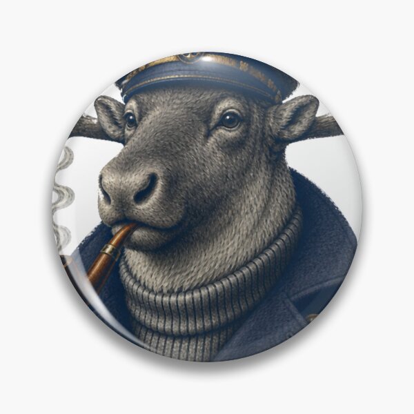 Item preview, capt caribou w pipe + peacoat designed and sold by PhiloDoh.