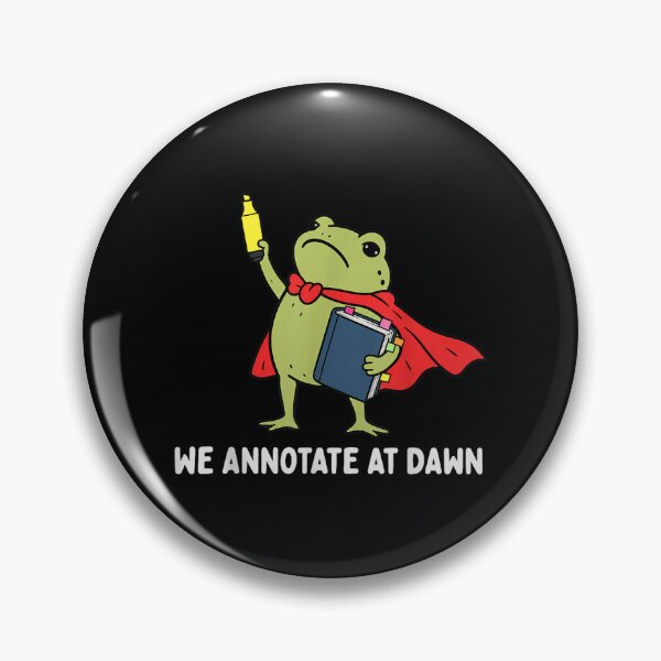 Item preview, We Annotate At Dawn English Teacher Funny Frog Reader designed and sold by Jone Cham.
