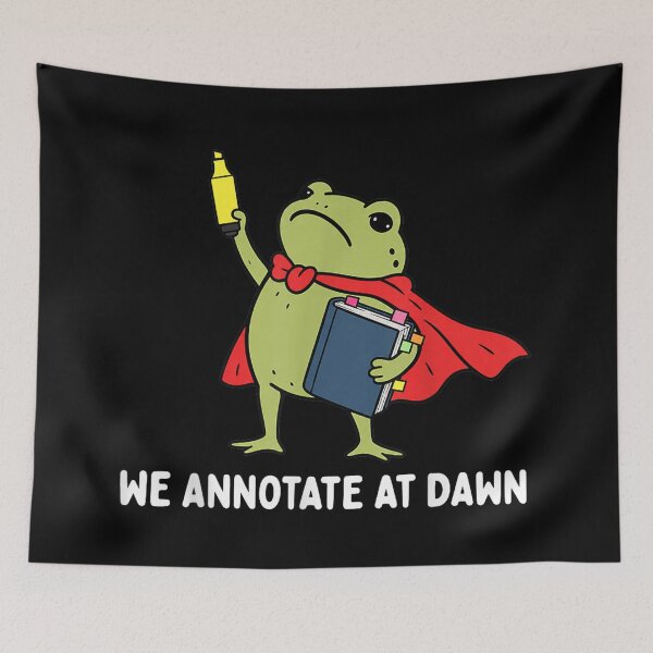 Item preview, We Annotate At Dawn English Teacher Funny Frog Reader designed and sold by Jone Cham.