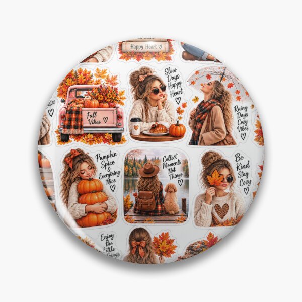 Item preview, Cozy Autumn Girl Sticker Collection designed and sold by Twins2Designs.