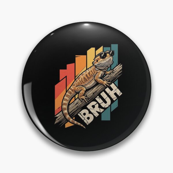 Item preview, Bearded Dragon Bruh Retro Reptile Humor Design designed and sold by Ostericaimusa.