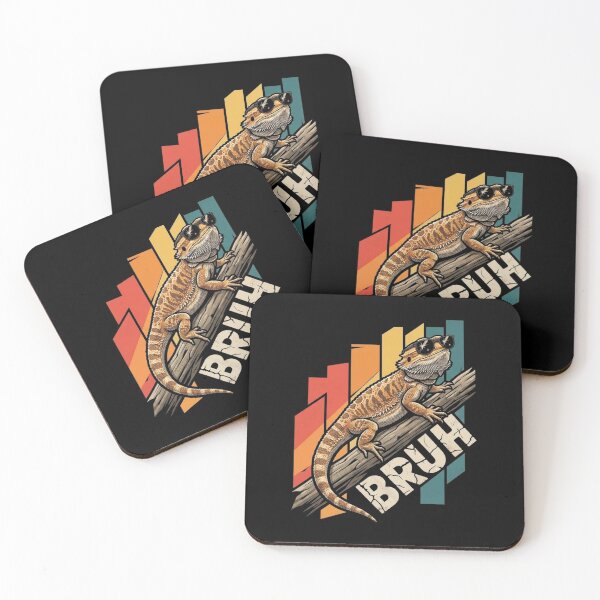 Item preview, Bearded Dragon Bruh Retro Reptile Humor Design designed and sold by Ostericaimusa.