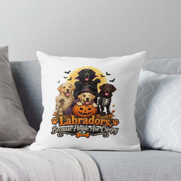 Item preview, Labradors Halloween Ghost Vampire Pumpkin Skeleton Dogs designed and sold by OlyvieArt.