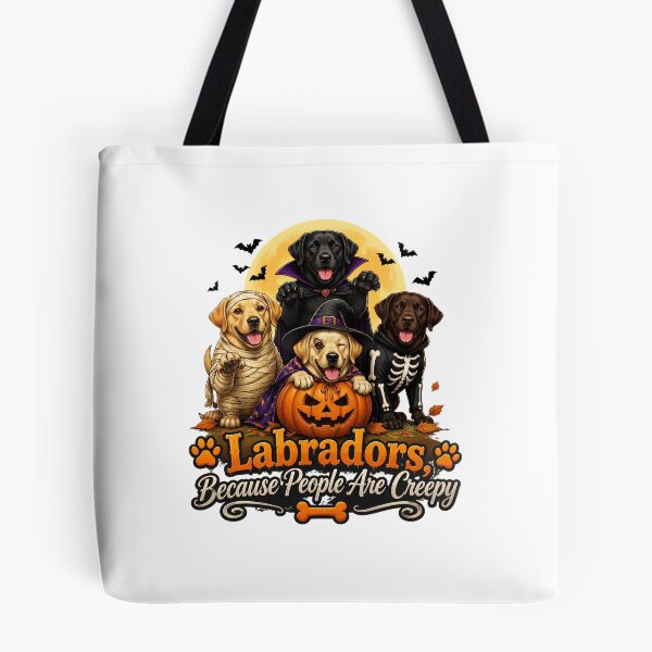 Item preview, Labradors Halloween Ghost Vampire Pumpkin Skeleton Dogs designed and sold by OlyvieArt.