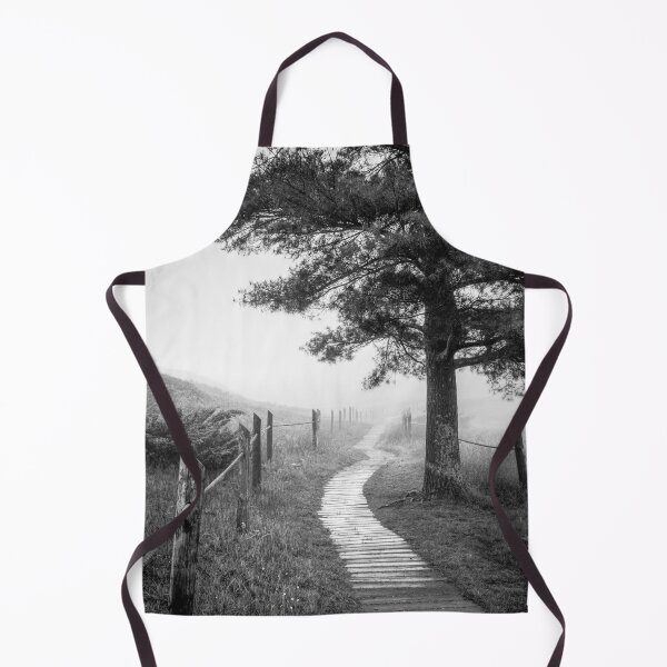 Item preview, Kohler Andrae State Park boardwalk in black and white designed and sold by TerraMediaLLC.