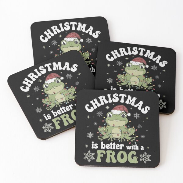 Item preview, Christmas Is Better With a Frog Cute Holiday Quote designed and sold by MiALopezArt.