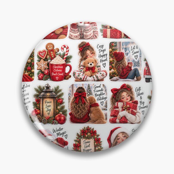 Item preview, Cozy Christmas Girl Sticker Collection designed and sold by Twins2Designs.