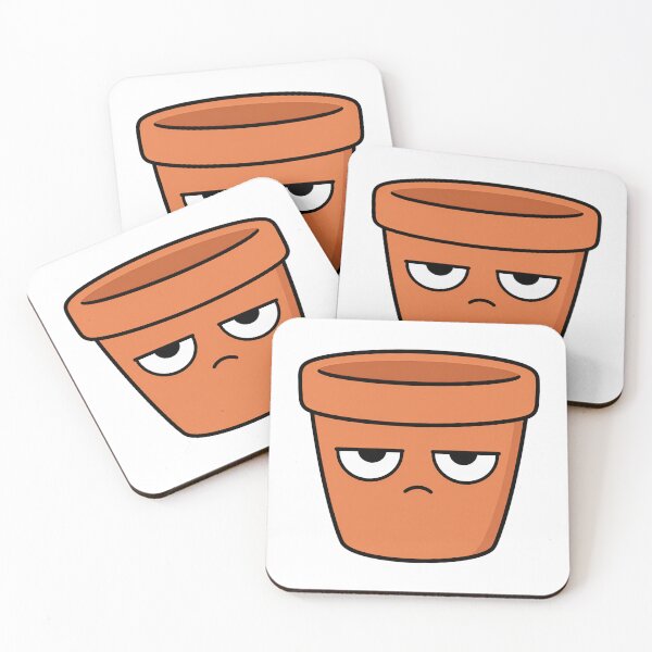 Item preview, Grumpy Flower Pot | Funny Unimpressed Garden Character designed and sold by Bitchy Little Things.