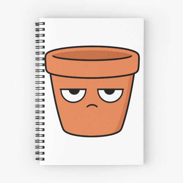 Item preview, Grumpy Flower Pot | Funny Unimpressed Garden Character designed and sold by Bitchy Little Things.