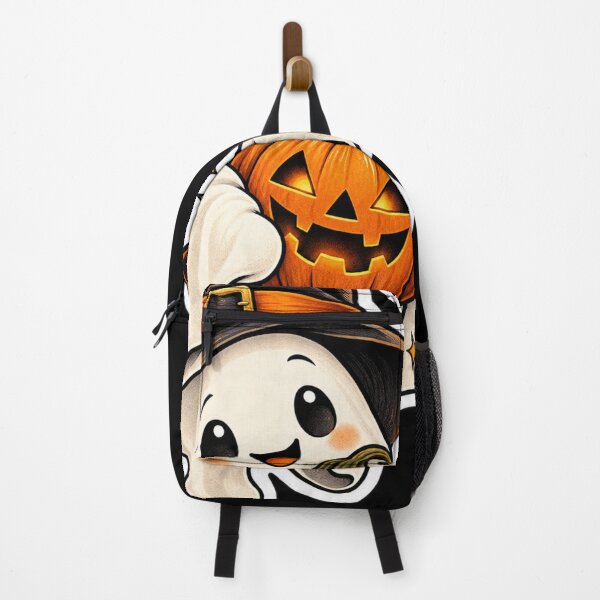 Item preview, Cute Halloween Ghost with Pumpkin – Spooky Witch Hat Halloween Design designed and sold by JatCreative.