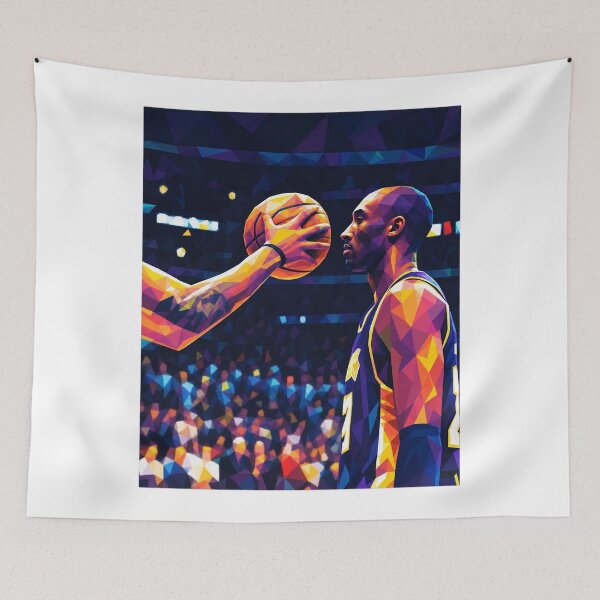 Item preview, Kobe Bryant Black Mamba Facing Off Fearless Geometric Art designed and sold by dartoffofo⭐⭐⭐⭐⭐.